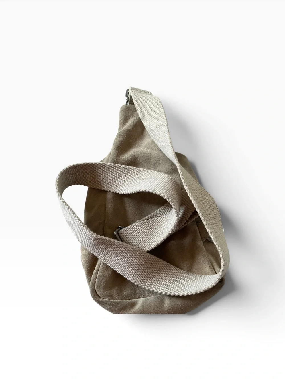 Free people Hudson suede leather sling crossbody bag beige hobo hippie